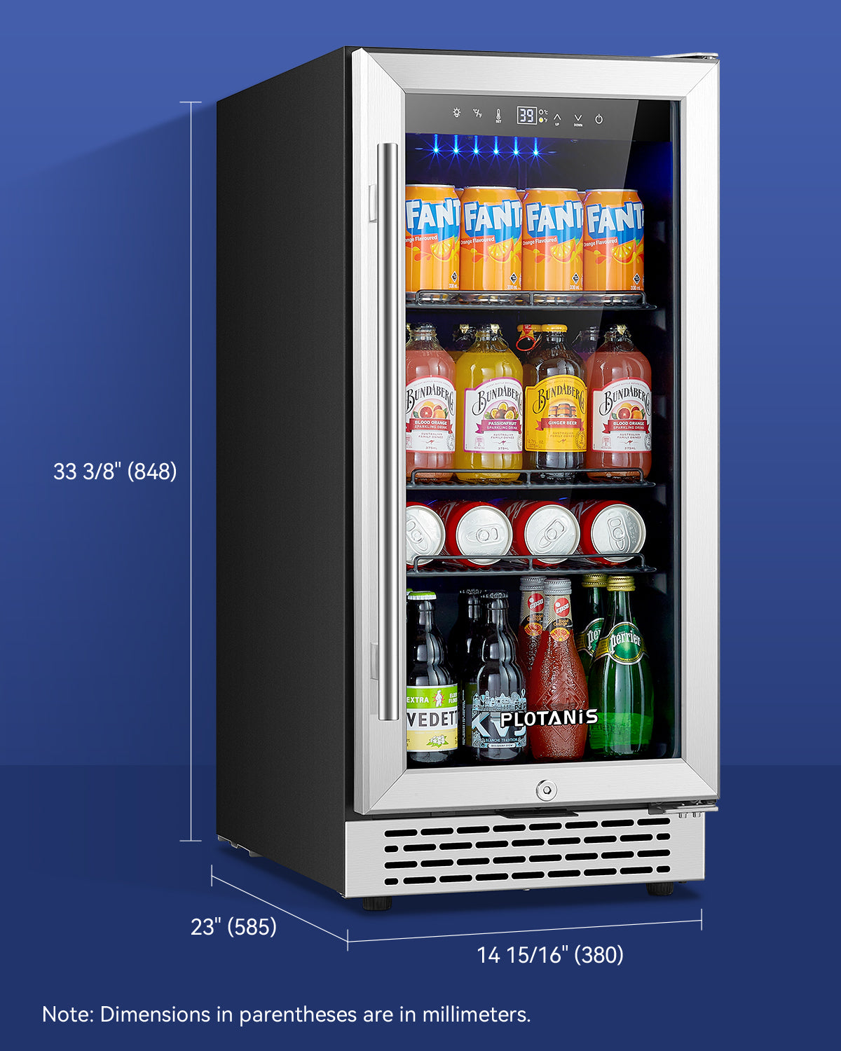 Plotanis-15-inch-mini-beverage-fridges-size-PL-100A