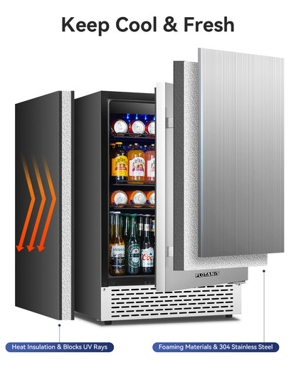 Plotanis-24-inch-foam-door-beverage-fridge-heat-insulation-blocks-Uv-rays-PL-150C