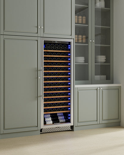 Plotanis 24 Inch Large Wine Fridge, 162 Bottles Wine Refrigerator with Door-Activated Light