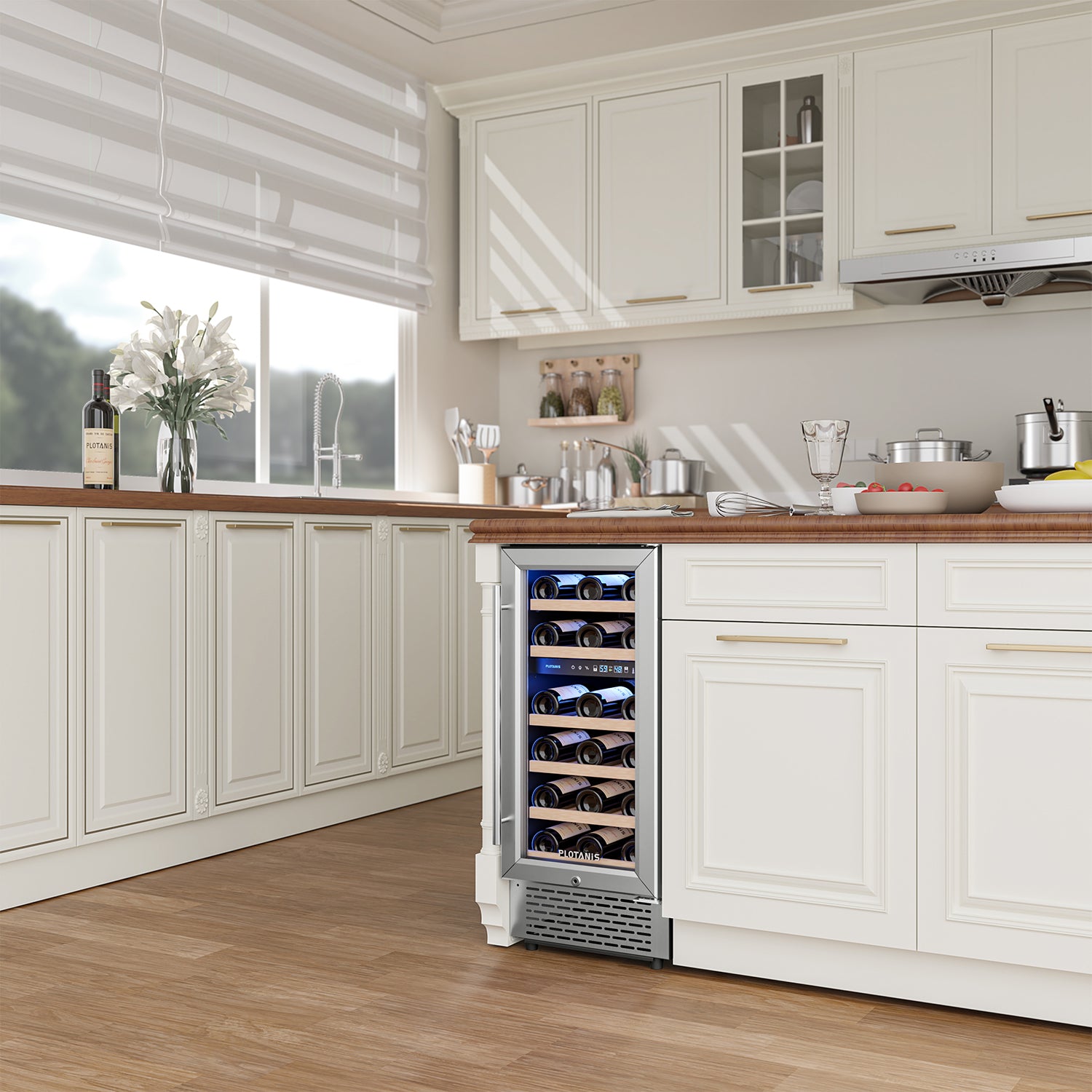 Plotanis 15 inch dual zone wine fridge built-in cooler refrigerator lookbook-1