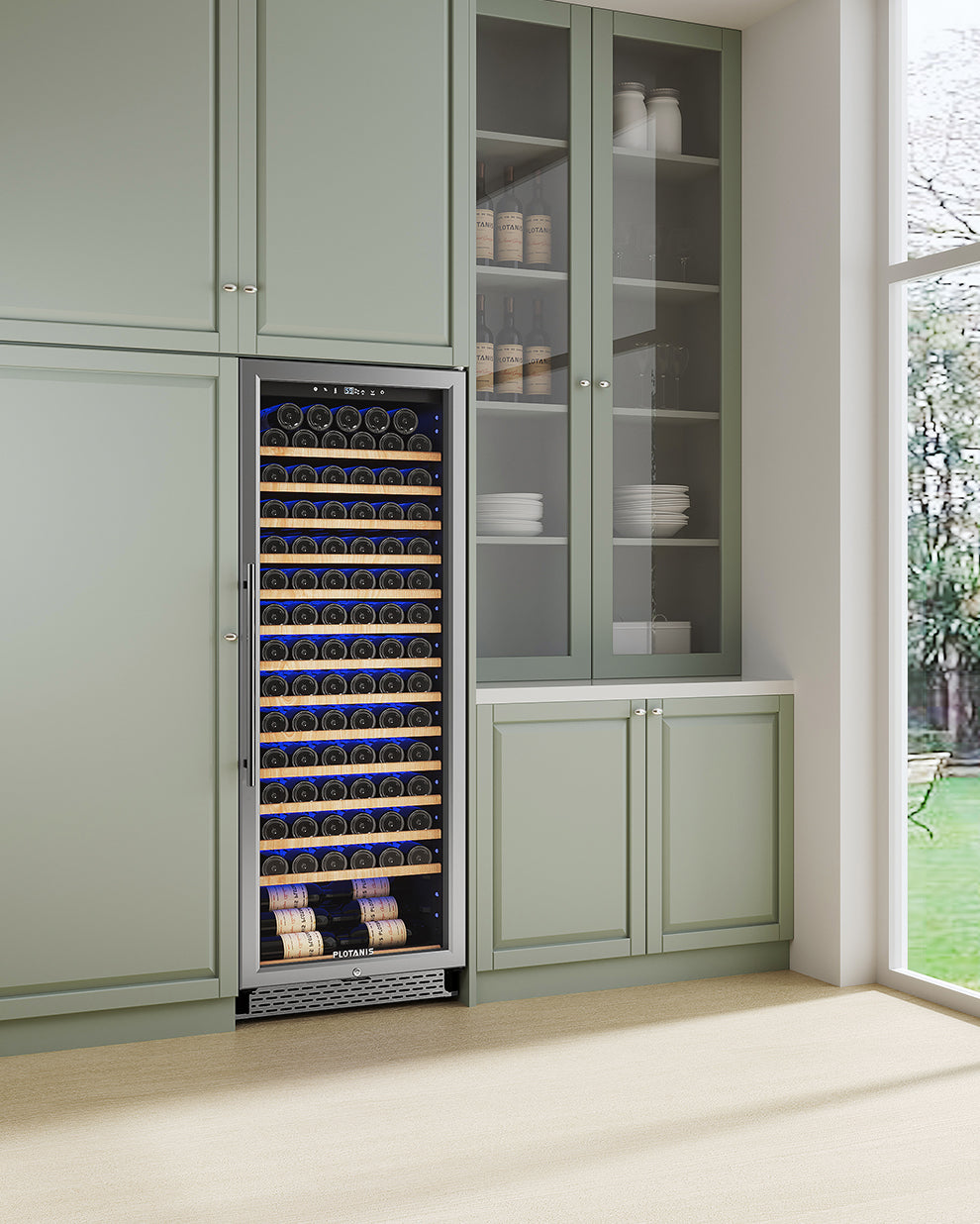Plotanis 24 Inch Large Wine Fridge built-in diningroom