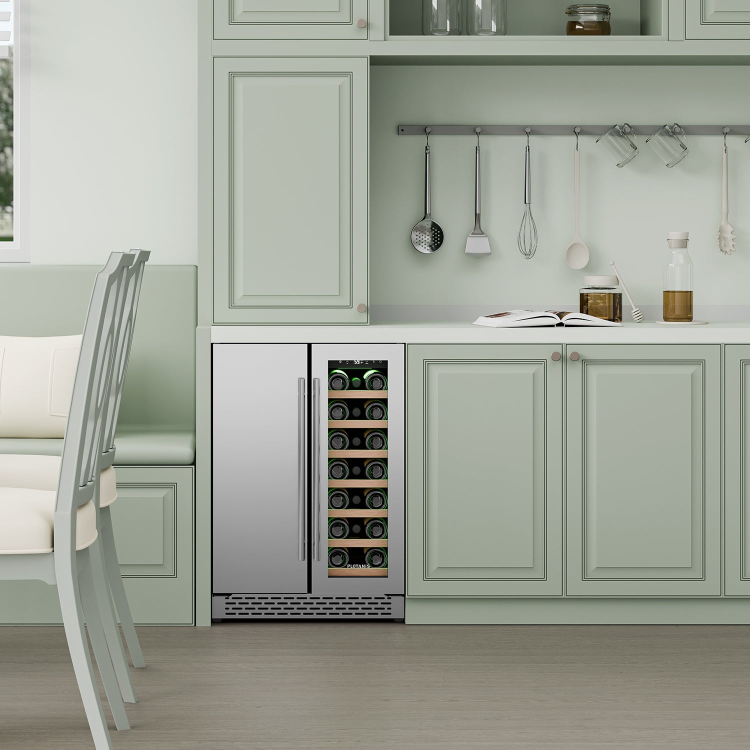 Plotanis 24 inch dual zone wine and beverage fridge cooler refrigerator lookbook-12