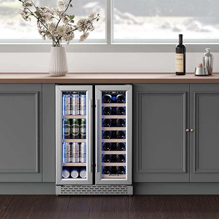 Plotanis 24 inch dual zone wine and beverage fridge cooler refrigerator lookbook-6
