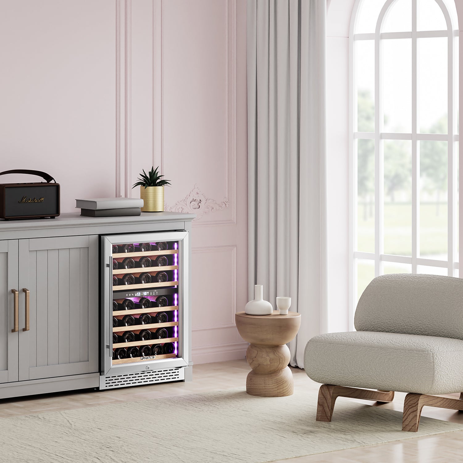 Plotanis 24 inch dual zone wine fridge built-in cooler refrigerator lookbook-3